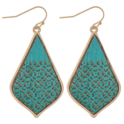 Turquoise teardrop earring