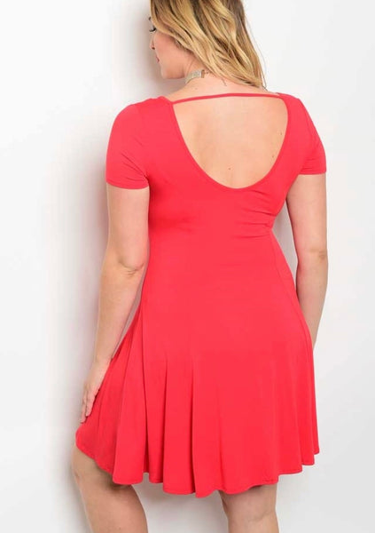 Red swing dress PLUS 3XL