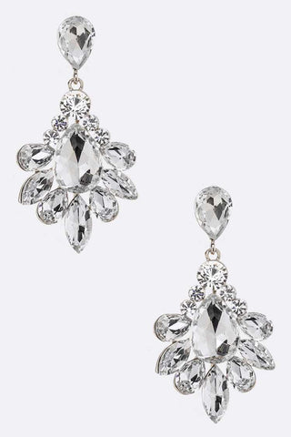 Clear Crystal Rhinestone Earrings