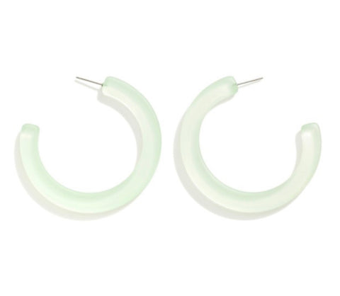 Mint crescent earrings