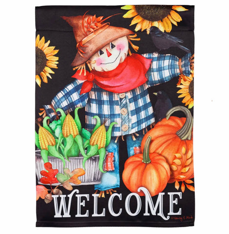 Harvest Scarecrow Garden Suede Flag