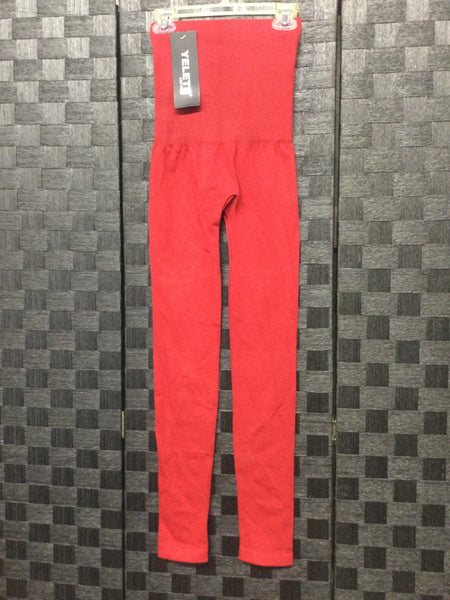 Red high waisted compression legging